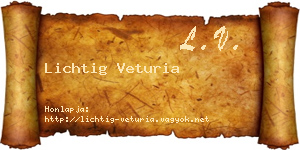 Lichtig Veturia névjegykártya